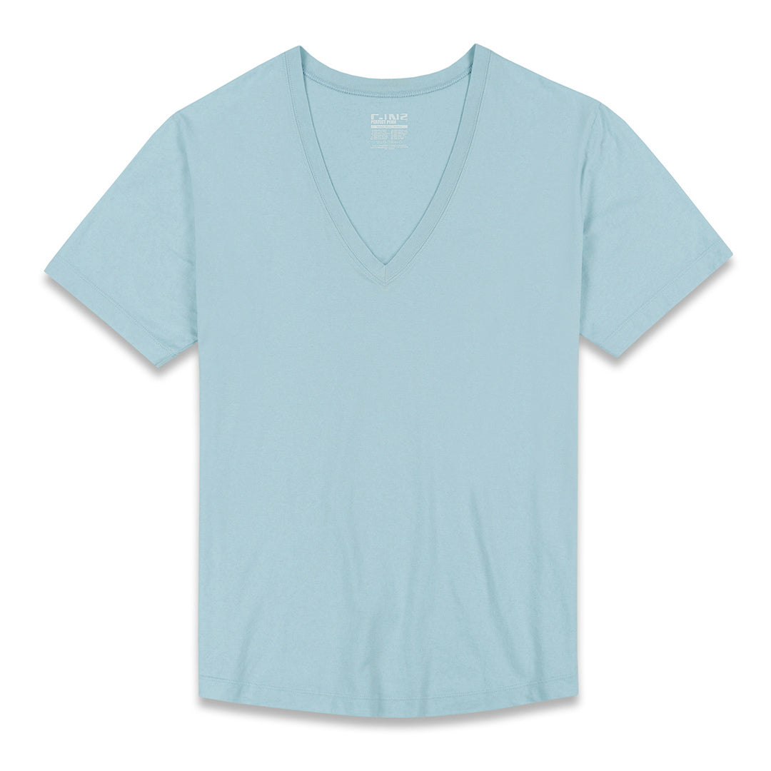 Light Blue V Neck Shirt