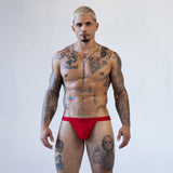 Sheer Thong Rowan Red