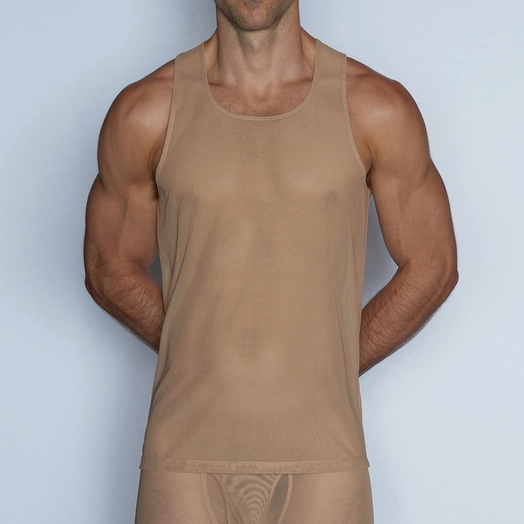 Sheer Relaxed Tank Nix Nude - C - IN2 New York
