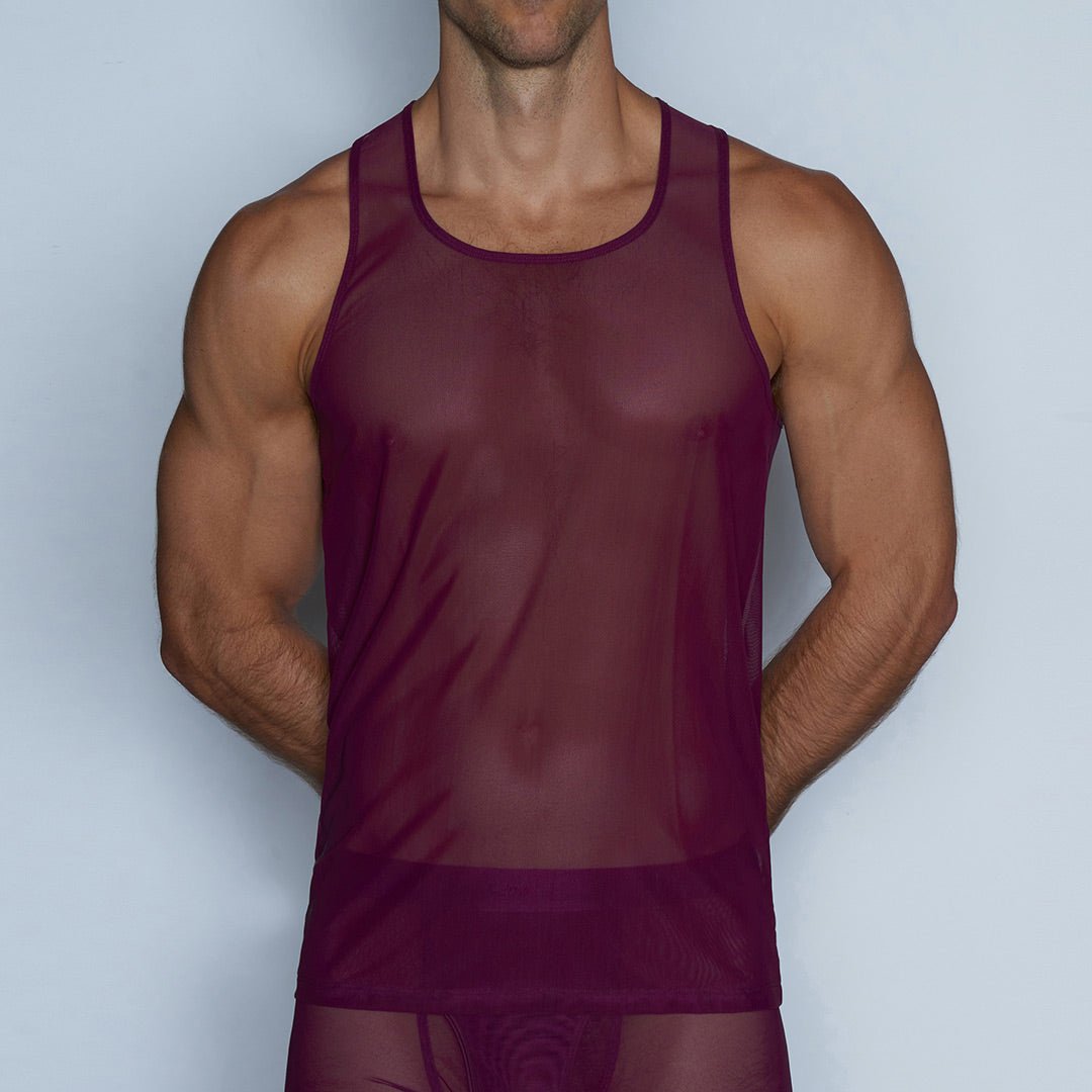 Sheer Relaxed Tank Perrie Purple - C - IN2 New York