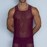 Sheer Relaxed Tank Perrie Purple - C - IN2 New York