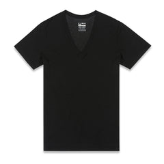 Layers Slim Deep V-Neck T-Shirt Black