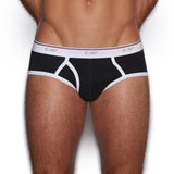 Throwback Fly Front Brief Black