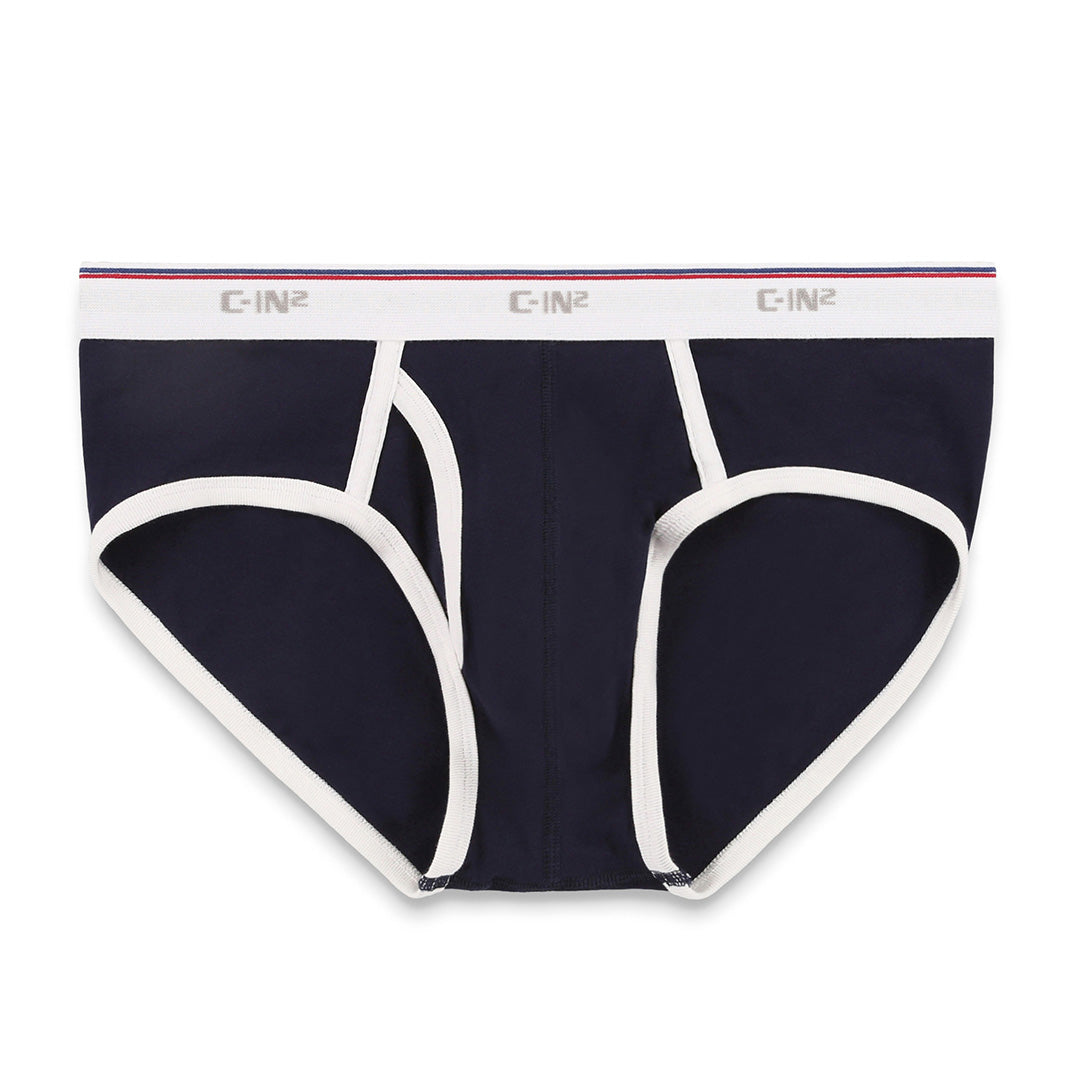 Throwback Fly Front Brief Nash Navy – C-IN2 New York