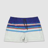 Swim Shorts Navy White Horizontal Stripes