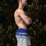 Swim Shorts Navy White Horizontal Stripes