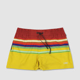 Swim Shorts Red Yellow Horizontal Stripes