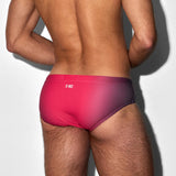 Swim Brief Super Bright Halftone Neon Red