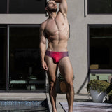 Swim Brief Super Bright Halftone Neon Red