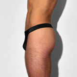 Swim Thong Solid Black