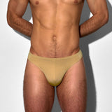Swim Thong Solid Champagne Nude