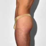 Swim Thong Solid Champagne Nude
