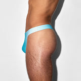 Swim Thong Super Bright Halftone Neon Blue