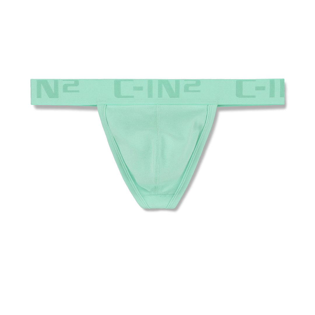 Men's 1pack Thongs Thong Underwear Sexy Panties Basic Nylon Spandex Pure  Color Low Waist Black White 2024 - $10.49