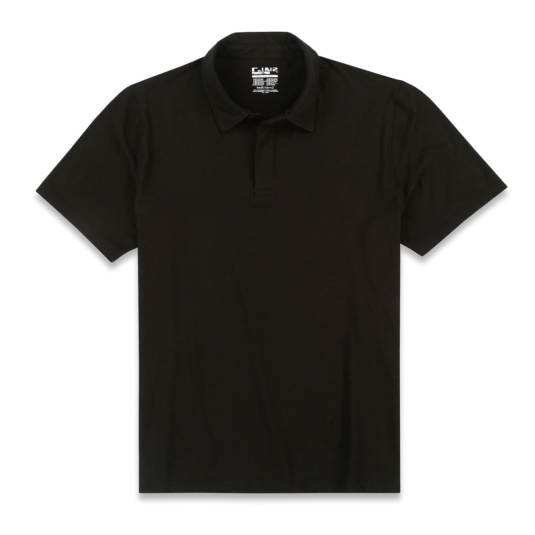 Perfect Pima Relaxed Polo Black