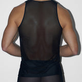 Sheer Relaxed Tank Black