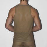 Sheer Relaxed Tank Dark Nude