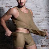 Sheer Relaxed Tank Dark Nude