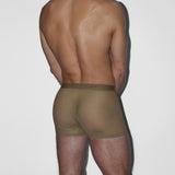 Sheer Boxer Brief Dark Nude