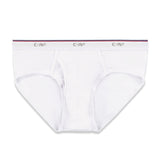 Throwback Fly Front Brief White
