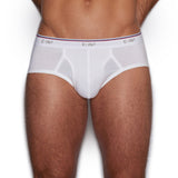 Throwback Fly Front Brief White