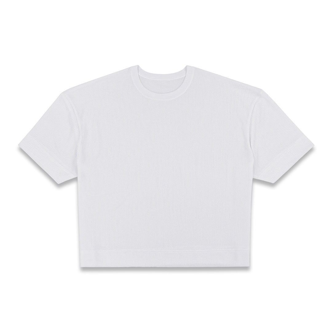 Scrimmage Oversized Crop Top Jay White