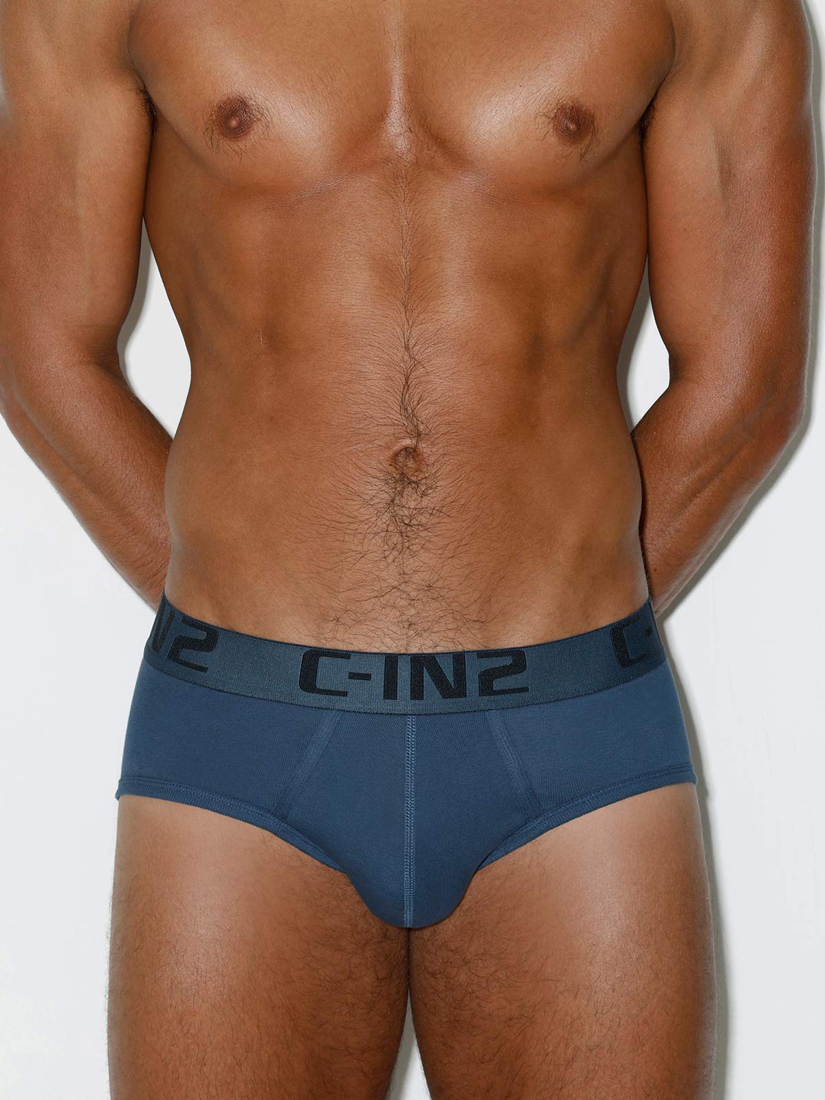 Core Mid Rise Brief Denim Blue