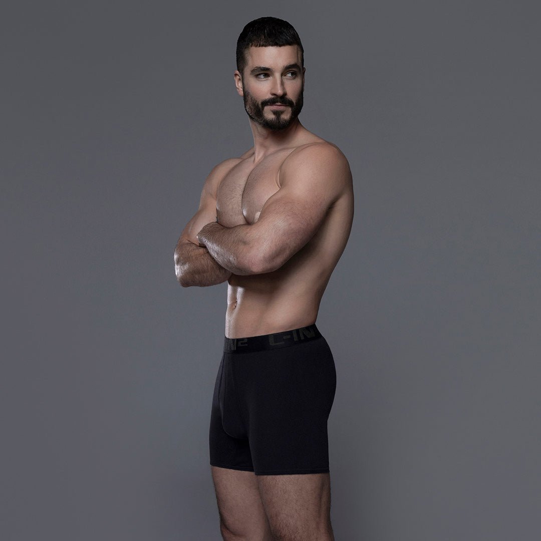 Core Mid Rise Boxer Brief Black - C - IN2 New York
