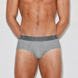 Core Signature Mid Rise Brief Grey Heather