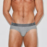 Core Signature Low Rise Brief Grey Heather