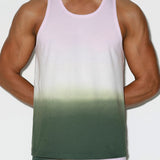 Dip Dye Relaxed Tank Lilac Green