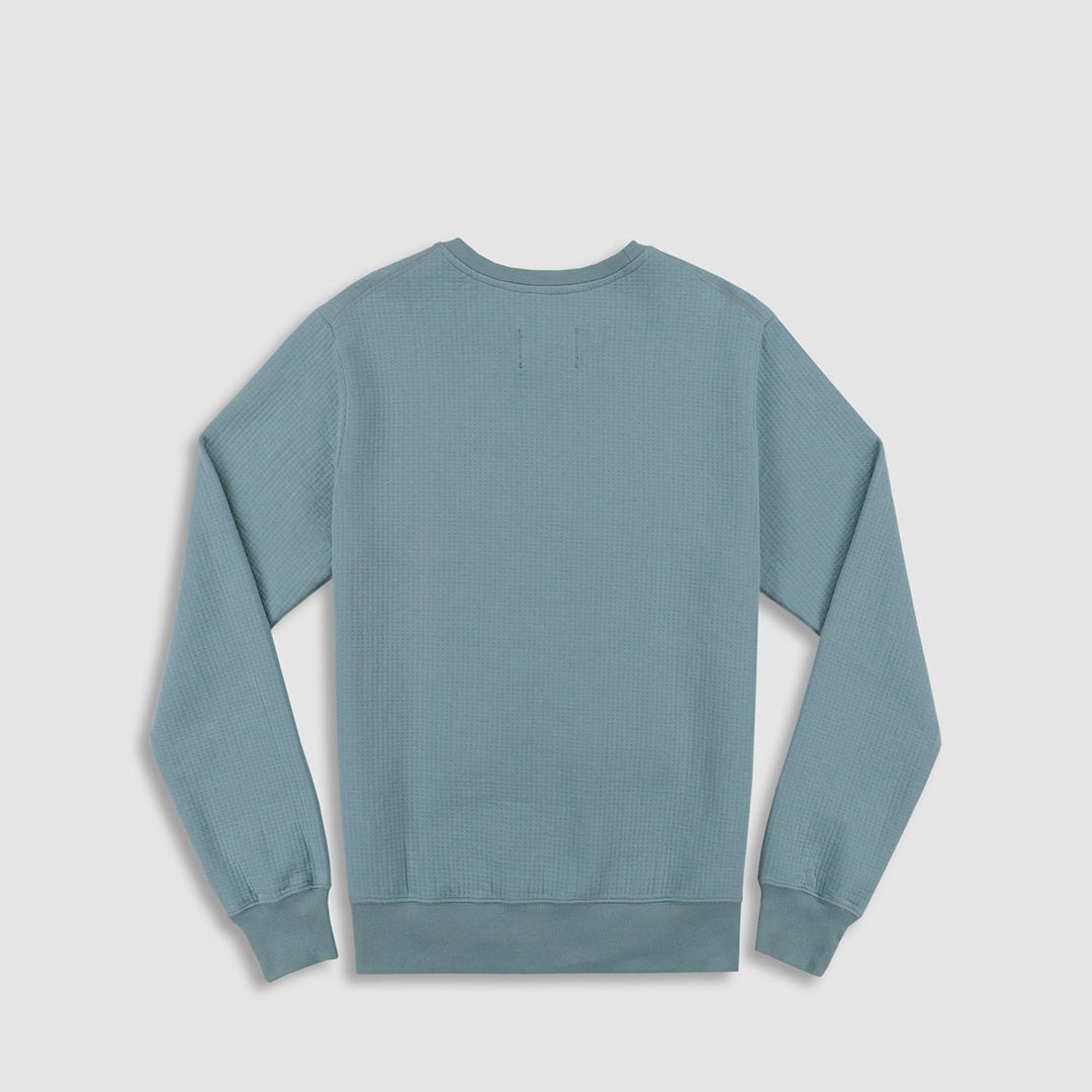 Dual Layer Crew Neck Sweatshirt Dusty Blue - C - IN2 New York