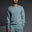 Dual Layer Crew Neck Sweatshirt Dusty Blue - C - IN2 New York