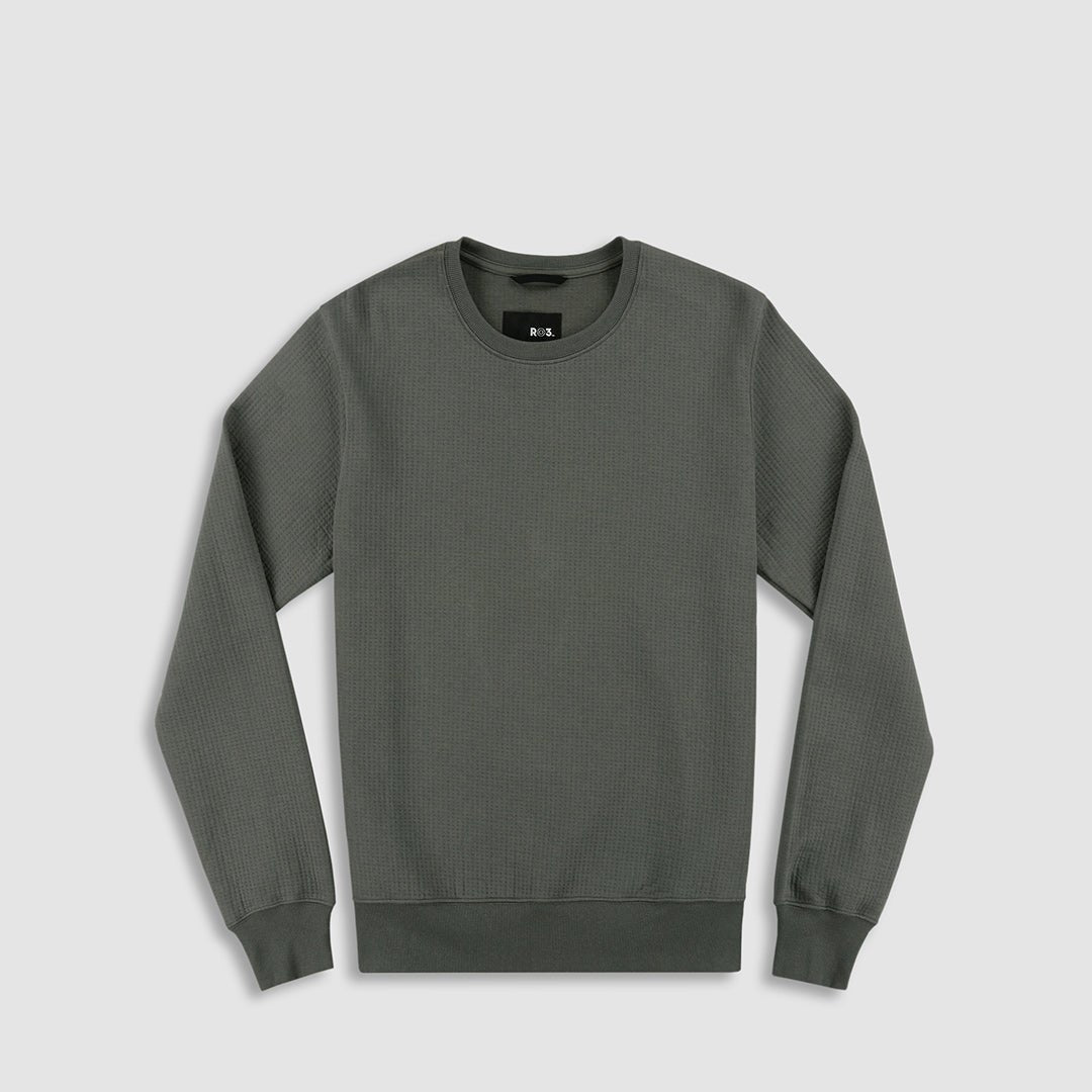 Dual Layer Crew Neck Sweatshirt Gunmetal - C - IN2 New York