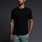 Easy Mesh Crew Neck T-Shirt Black - C - IN2 New York