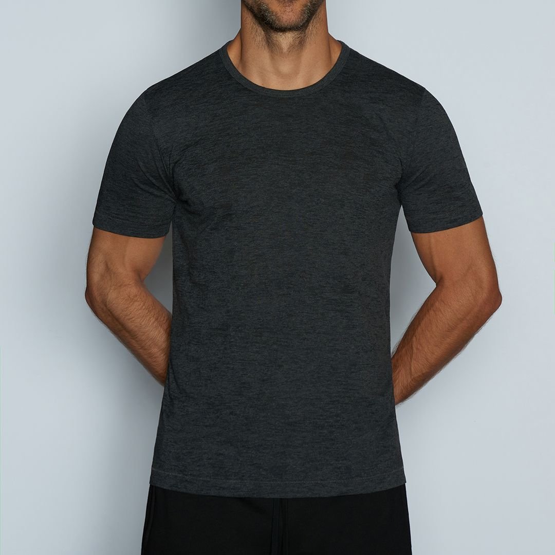 Hand Me Down Crew Neck T-Shirt Coal Heather - C - IN2 New York