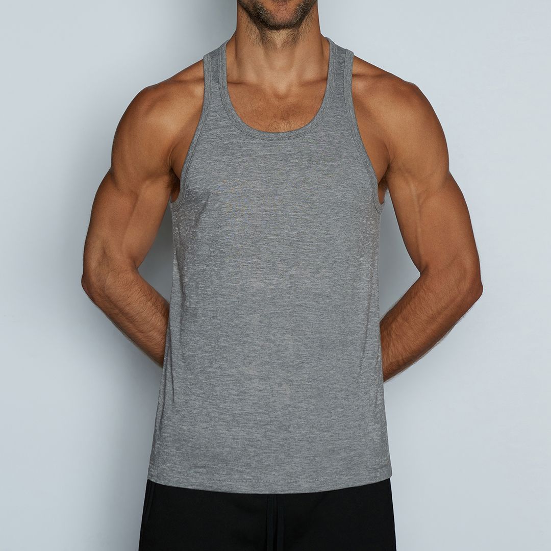 Hand Me Down Relaxed Tank Smoke Heather - C - IN2 New York
