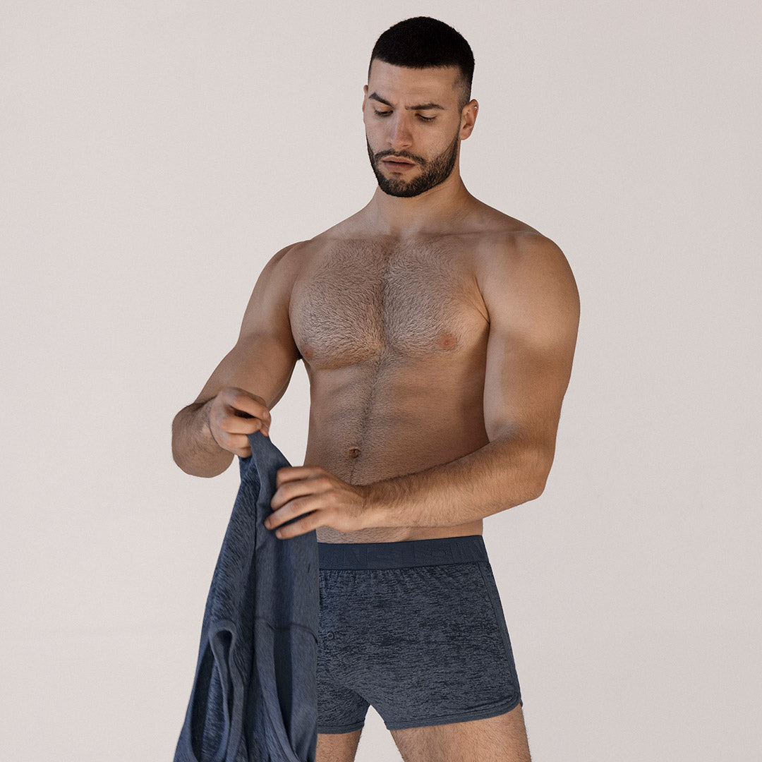 Hand Me Down Runner Boxer Nixon Navy Heather - C - IN2 New York