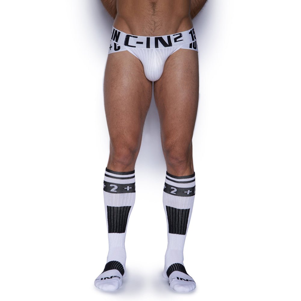 H+A+R+D Soccer Socks Single Pack White - C - IN2 New York