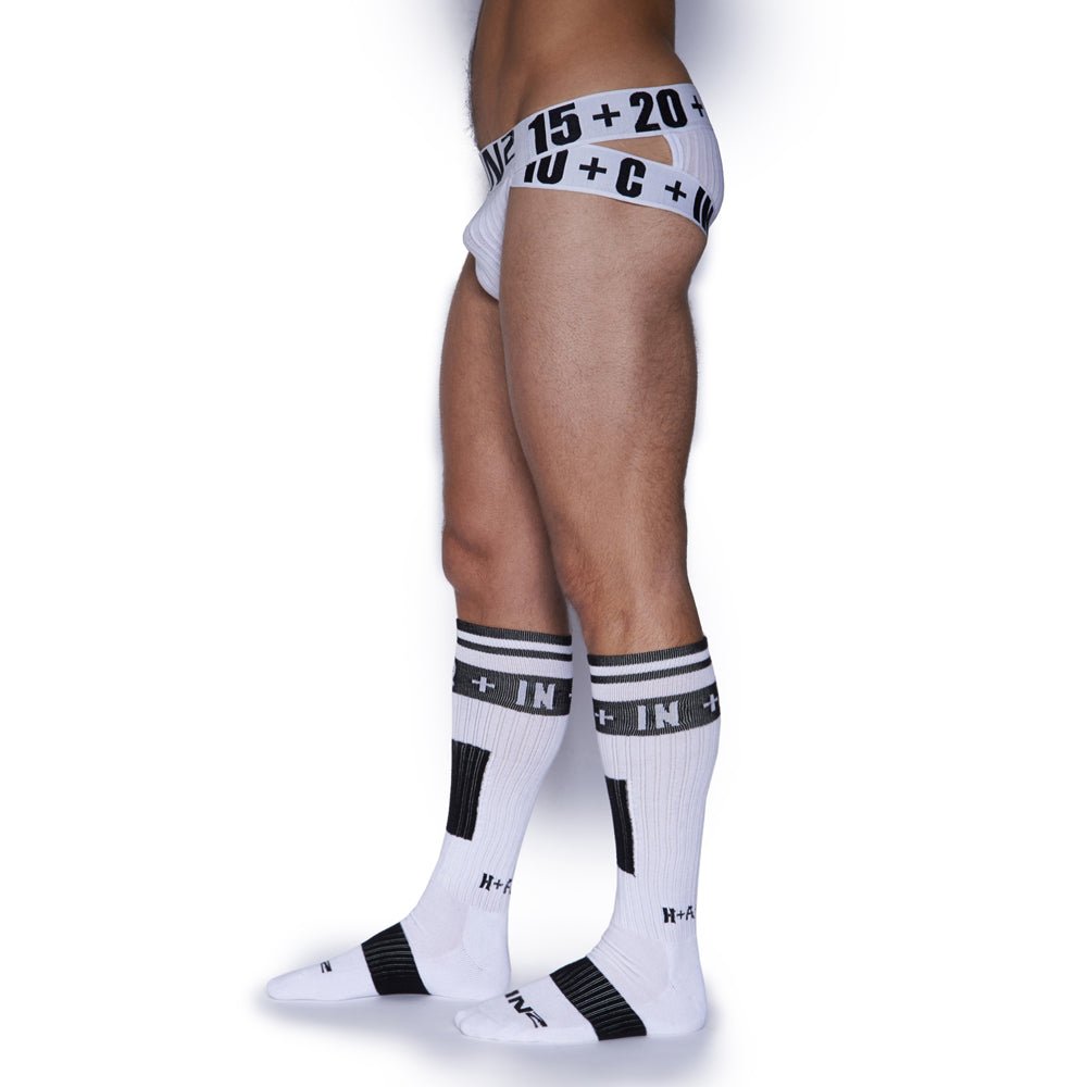 H+A+R+D Soccer Socks Single Pack White - C - IN2 New York