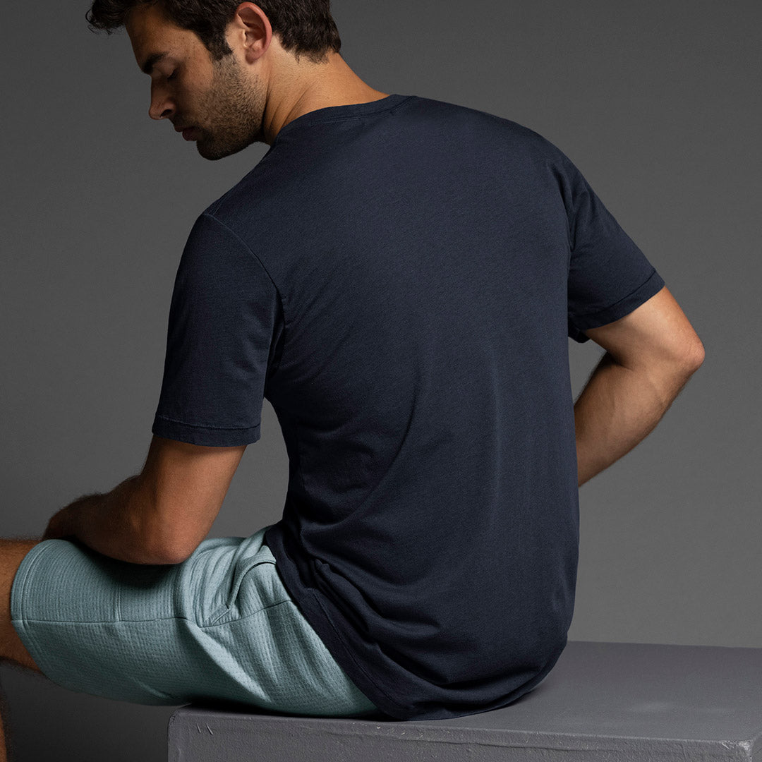 High Twist Summer Crew Neck T-Shirt Uniform Navy - C - IN2 New York