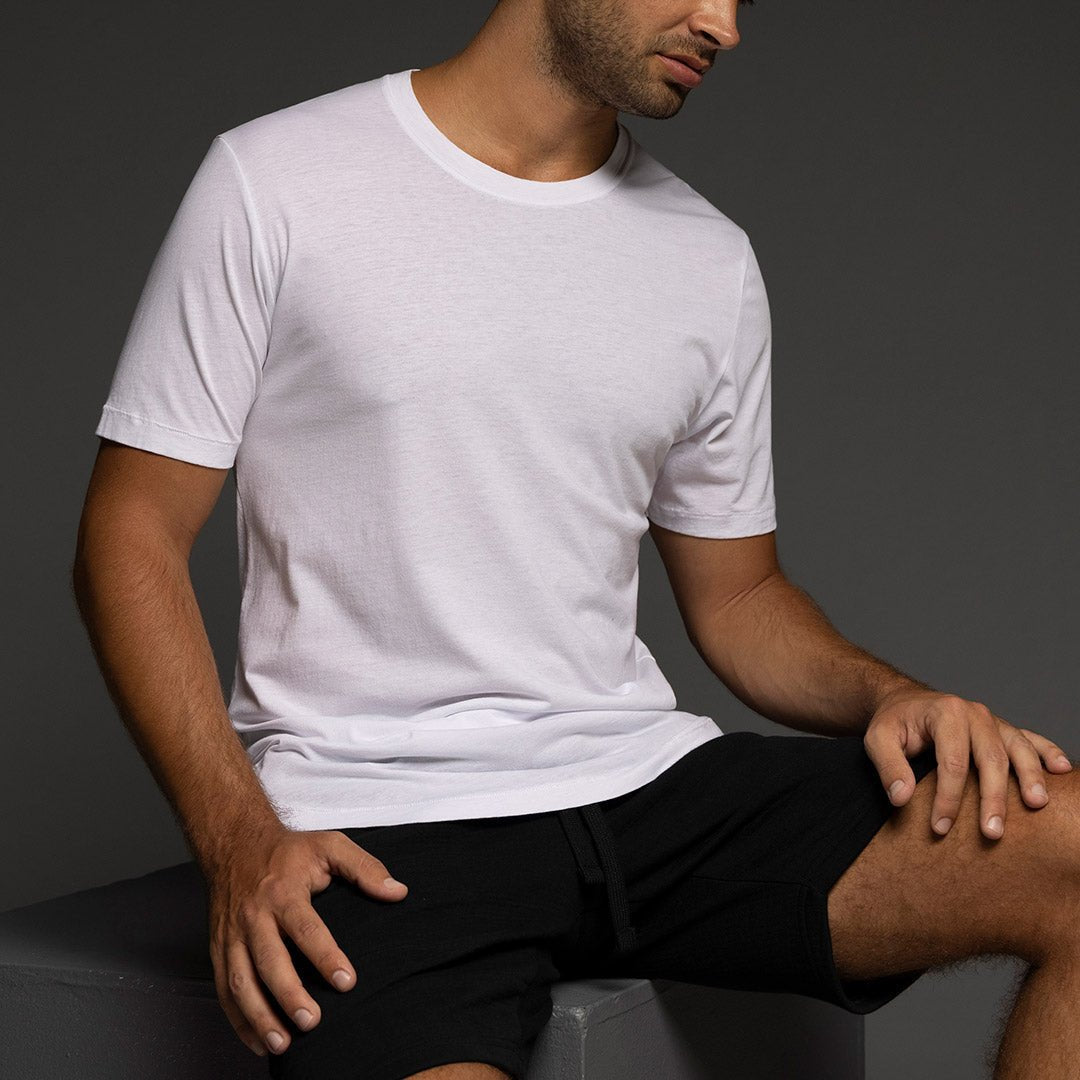 High Twist Summer Crew Neck T-Shirt White - C - IN2 New York