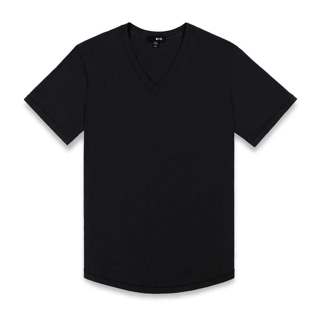 High Twist Summer V - Neck T-Shirt Black - C - IN2 New York