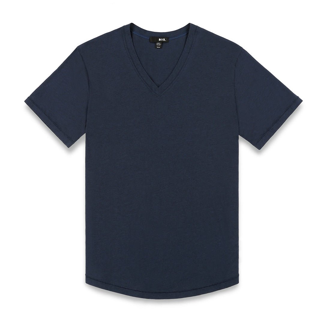 High Twist Summer V - Neck T-Shirt Uniform Navy - C - IN2 New York