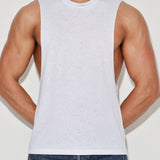 Hand Me Down Muscle Tank White