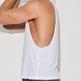 Hand Me Down Muscle Tank White