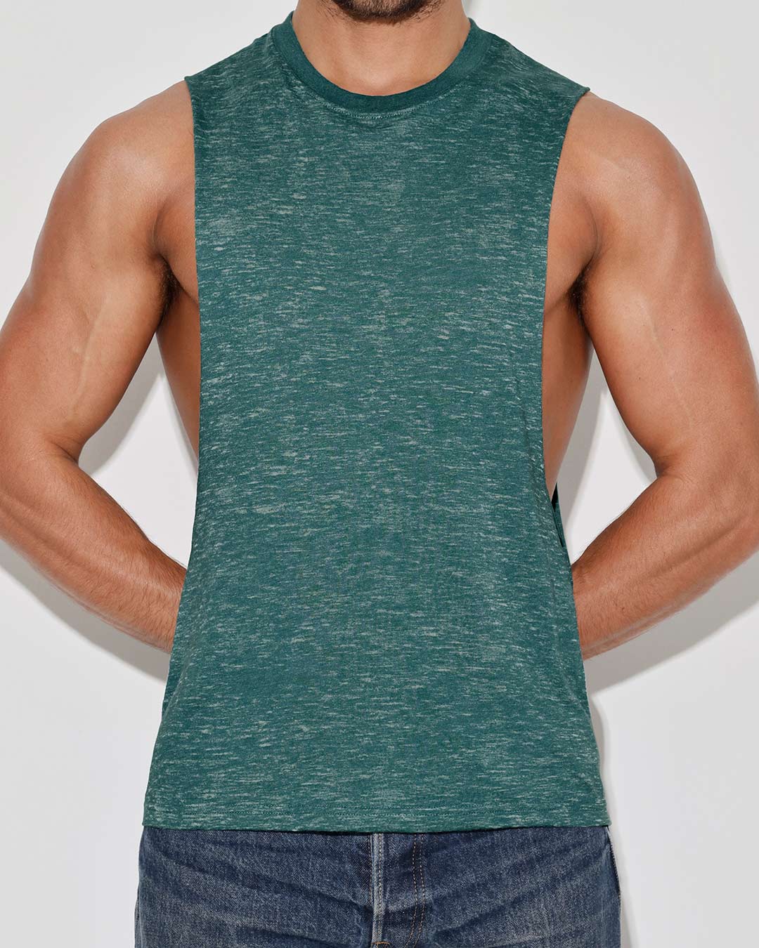 Hand Me Down Muscle Tank Lake Teal