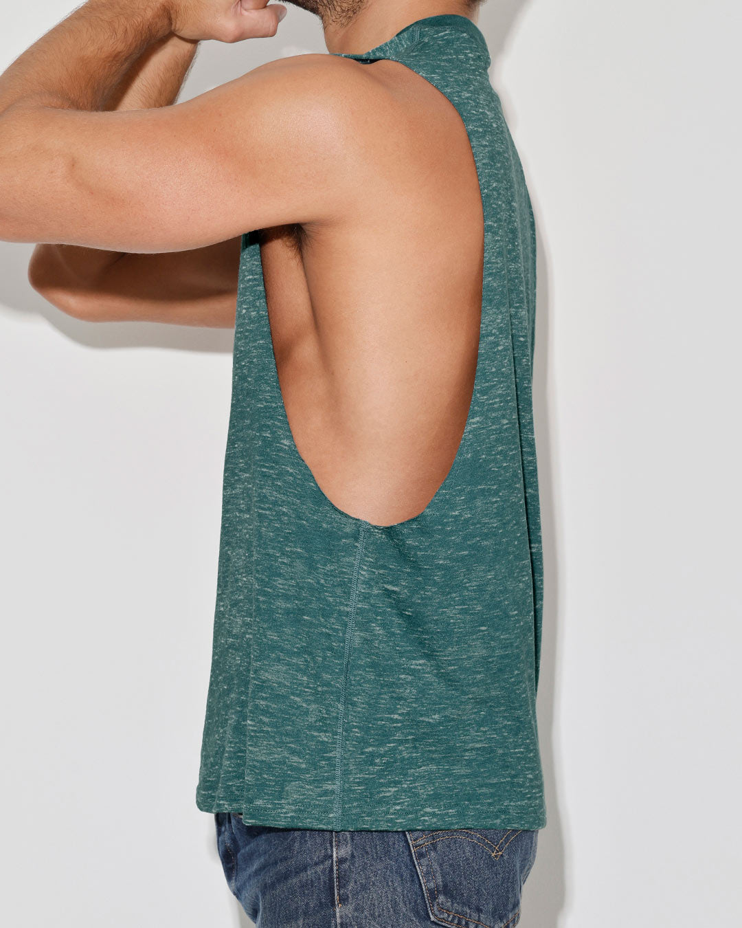 Hand Me Down Muscle Tank Lake Teal