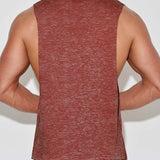 Hand Me Down Muscle Tank Persimmon Red