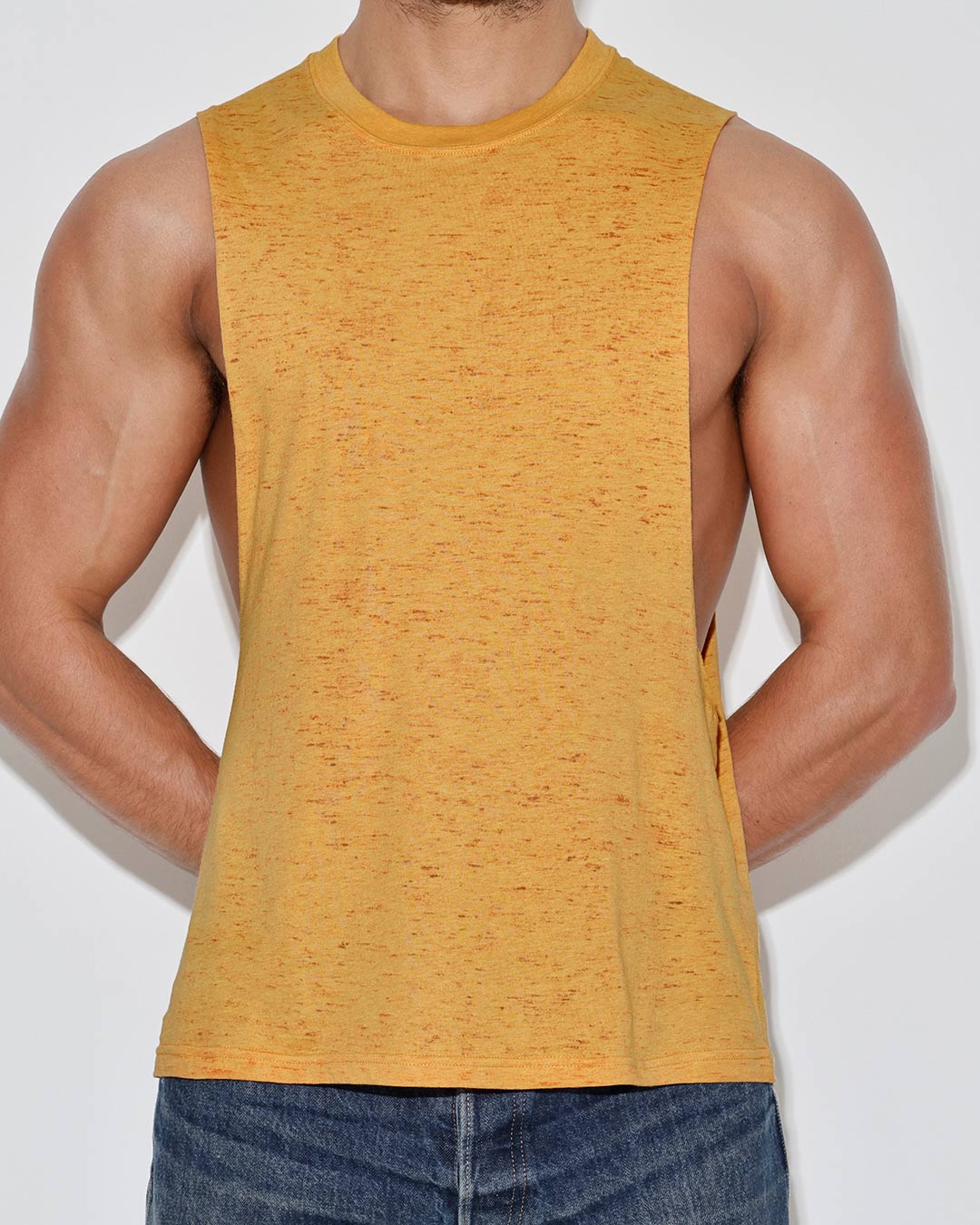 Hand Me Down Muscle Tank Mustard Yellow